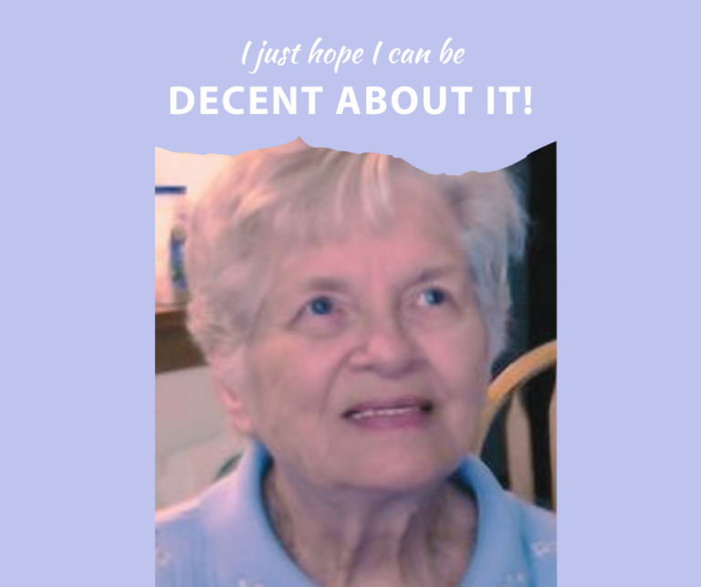 I just hope I can be decent about it