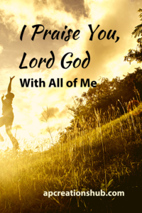 I praise You, Lord God, with all of me