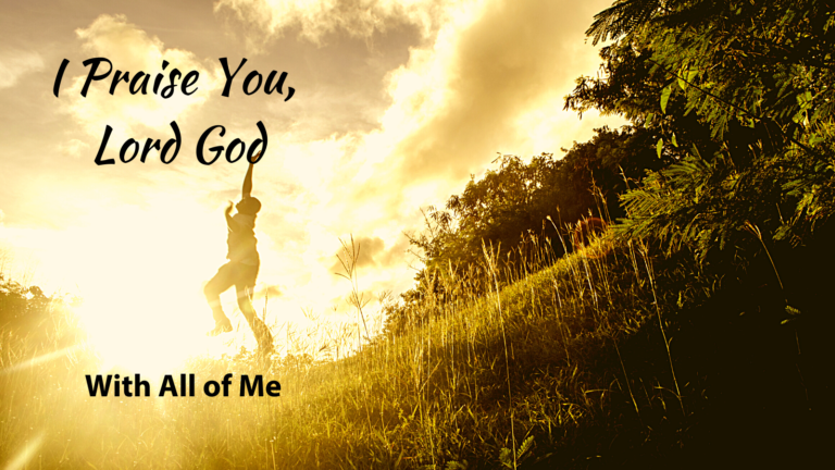 I praise You, Lord God, with all of me