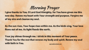 Morning Prayer 