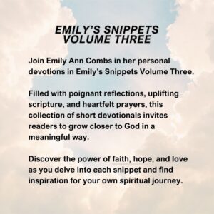 Back blurb for Emily's Snippets Volume Three