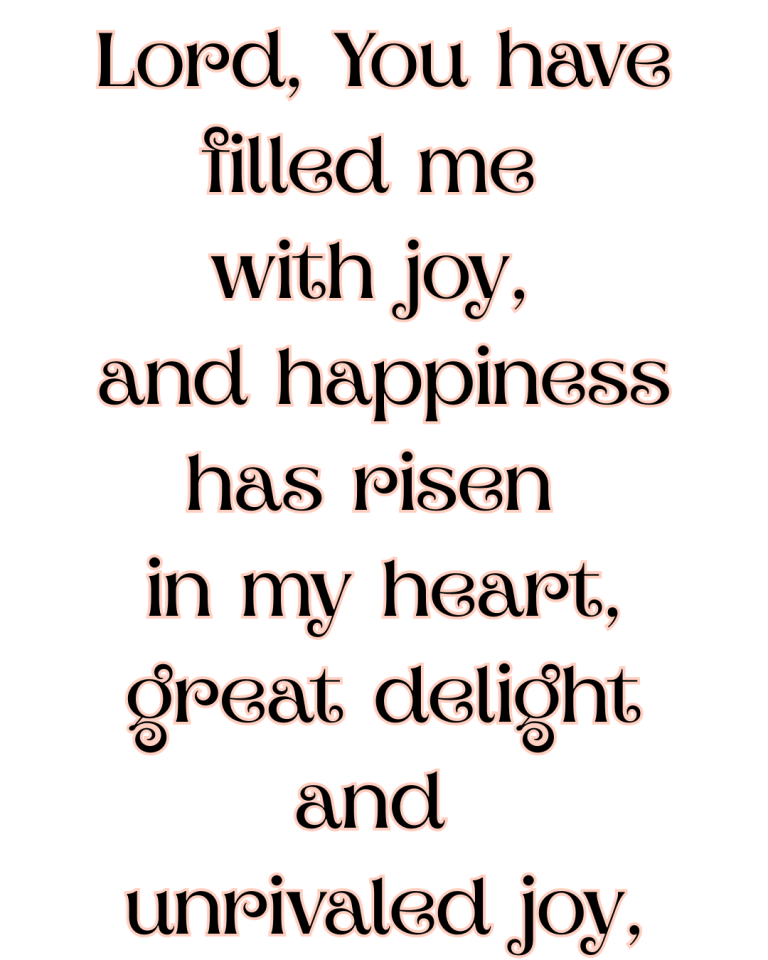 You have filled me with light