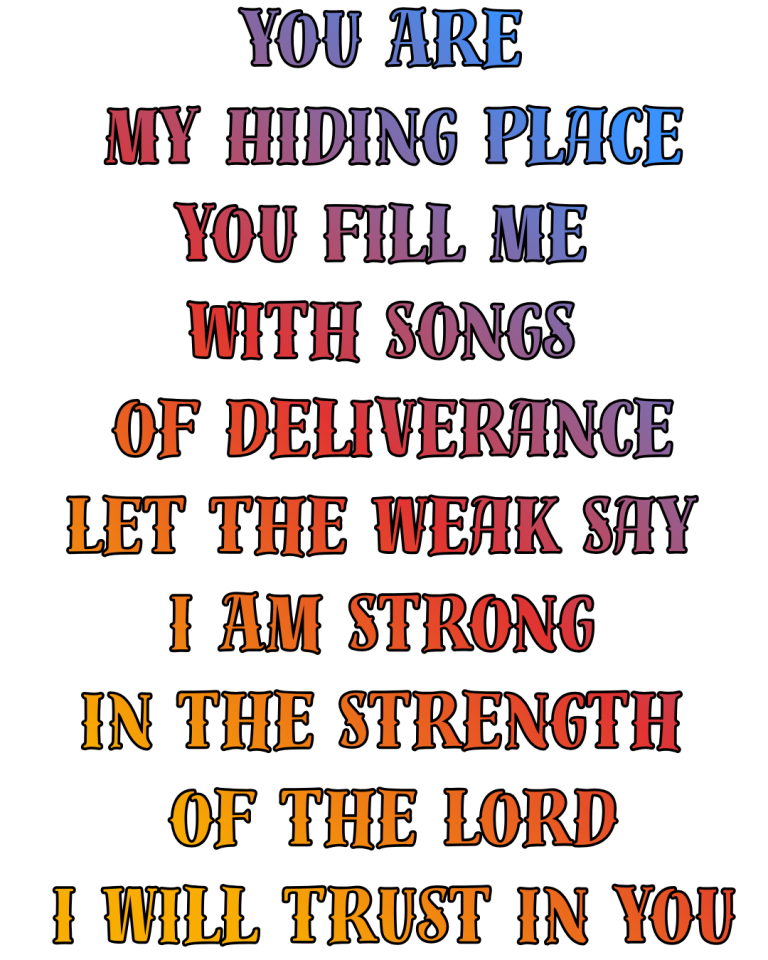 You are My Hiding Place merchandise