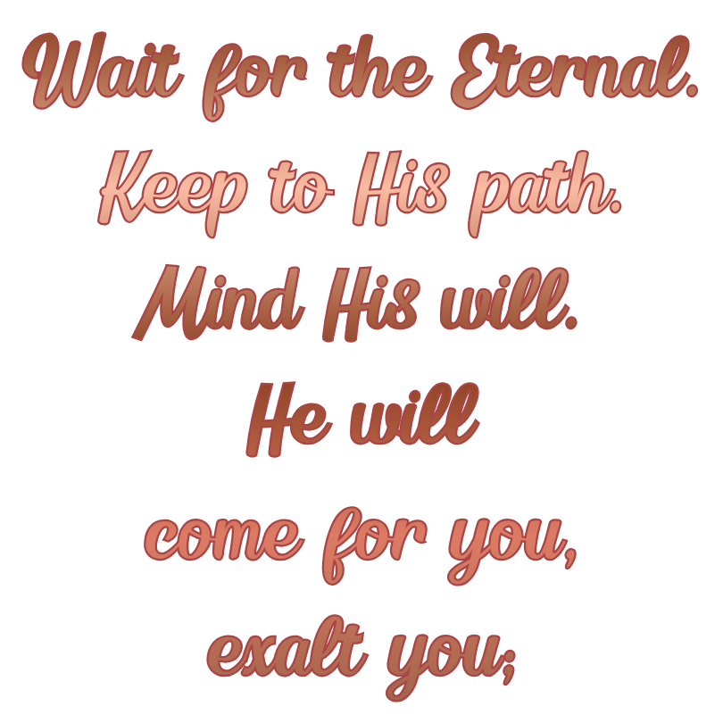 Wait for the Eternal